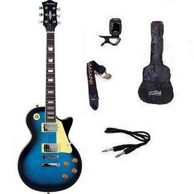 Imagem de Kit Guitarra Strinberg Les Paul LPS230 + Afinador Digital + Acessórios Azul