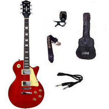 Imagem de Kit Guitarra Strinberg Les Paul LPS230 + Afinador Digital + Acessórios Vermelha
