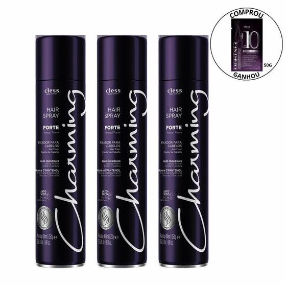 Imagem de Kit Hair Spray Cless Charming Forte 400ml C/3