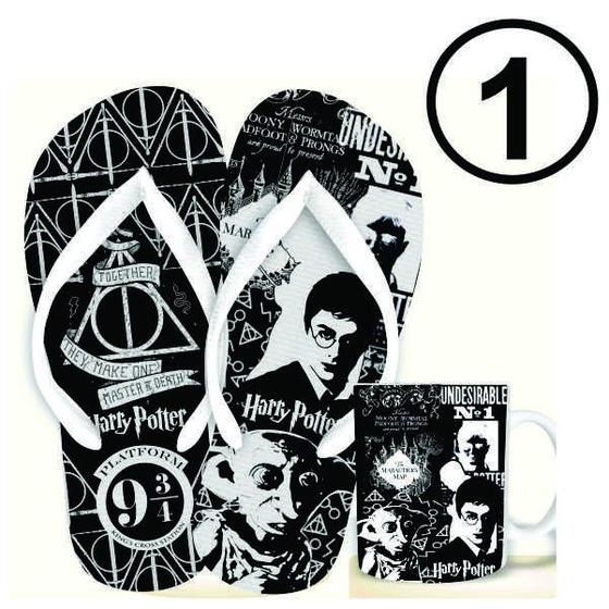 Imagem de KIT Harry Potter Chinelo e Caneca de Polímero de 325ML