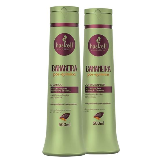 Imagem de Kit Haskell Bananeira Shampoo E Condicionador 500Ml