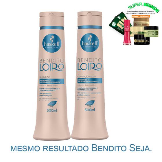 Imagem de Kit haskell bendito seja shampoo + condicionador 500ml