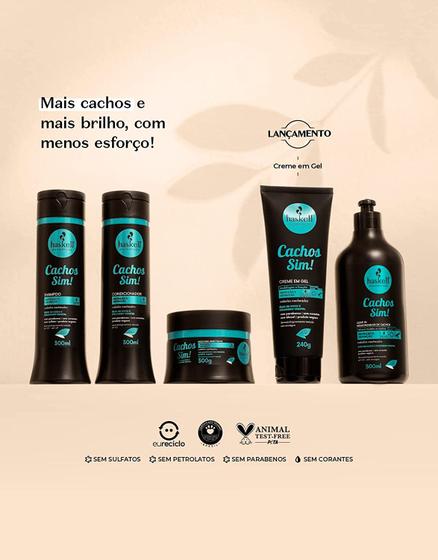 Imagem de Kit Haskell Cachos Sim Completo 300ml Modelador De Cachos