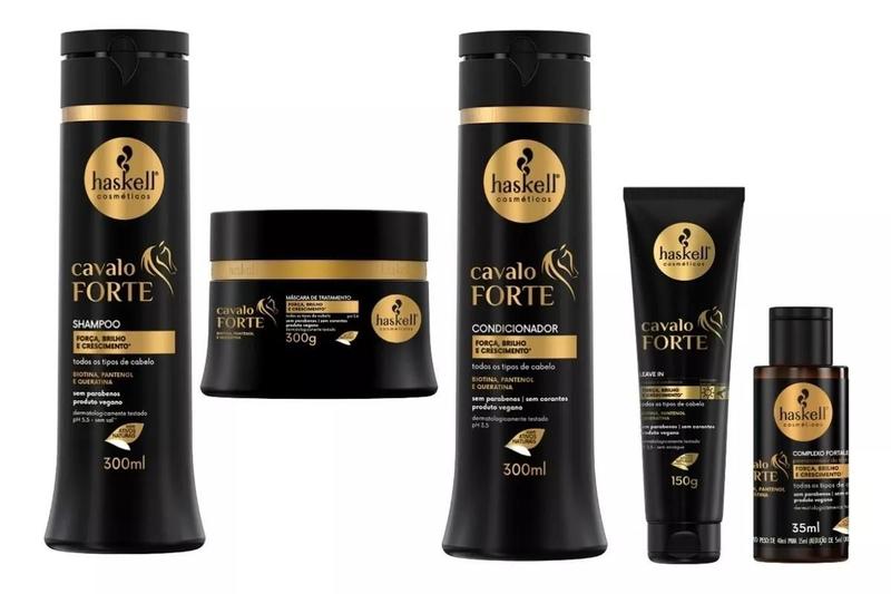 Imagem de Kit Haskell Cavalo Forte - 5 itens - Crescimento Capilar 300ml