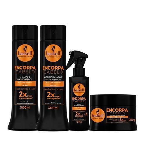 Imagem de Kit haskell encorpa cabelo sh cond 300 ml masc 250g fluído 120 ml