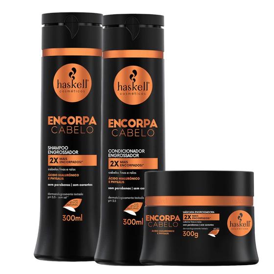 Imagem de Kit Haskell Encorpa Shampoo 300ML 1 Condicionador 300ML 1 Mascara 300ML