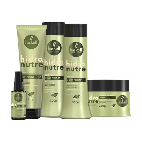 Imagem de Kit Haskell HidraNutre Completo 300ml - Hidratação e Nutrição ao Mesmo Tempo!