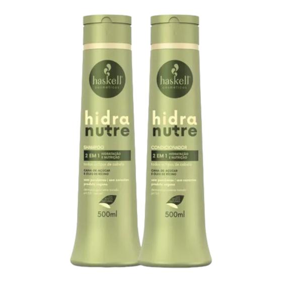 Imagem de Kit Haskell HidraNutre Shampoo 500ML + 1 Condicionador 500ML