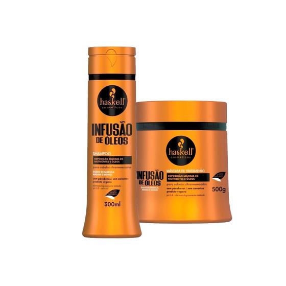 Imagem de Kit Haskell Infusão De Óleos Shampoo 300ml + Máscara 500g