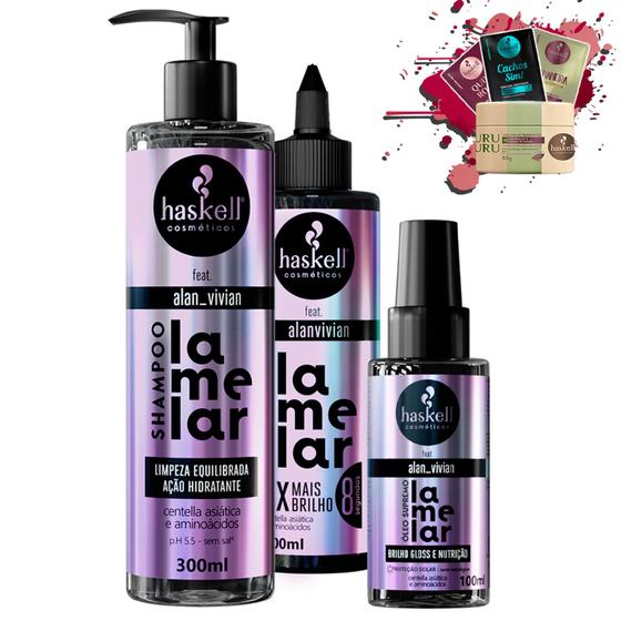 Imagem de Kit Haskell Lamelar Sh 300ml Másc 200ml e Óleo 100ml