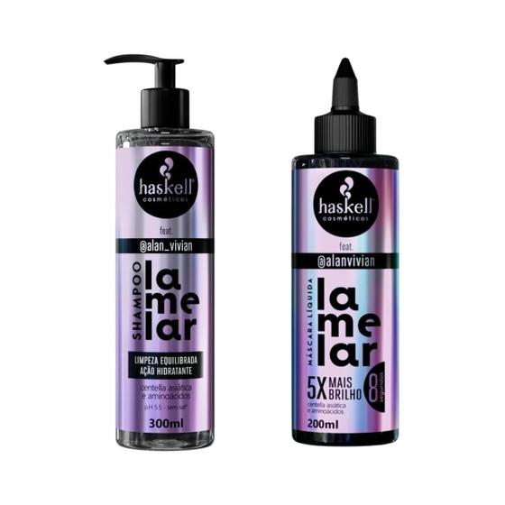 Imagem de Kit Haskell Lamelar Shampoo 300ml + Máscara Líquida 200ml