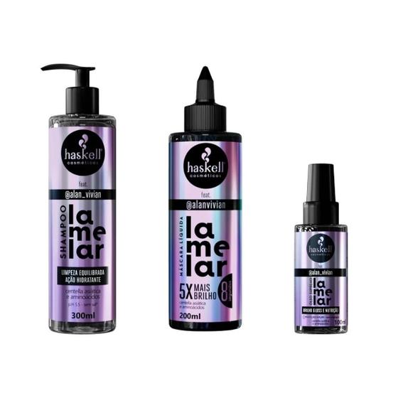 Imagem de Kit Haskell Lamelar Shampoo + Máscara Líquida + Óleo Supremo