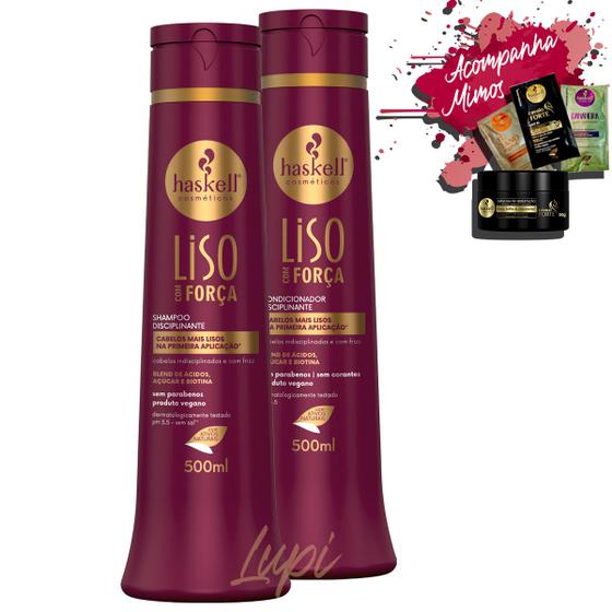 Kit Haskell Liso Com Força Shampoo E Condicionador 500ml Menor preço em Kit Haskell Liso Com Força Shampoo E Condicionador 500ml