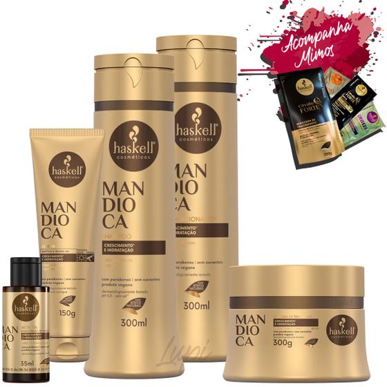 Kit Haskell Mandioca Sh + Cond Mascara Leave In Nectavita Menor preço em Kit Haskell Mandioca Sh + Cond Mascara Leave In Nectavita