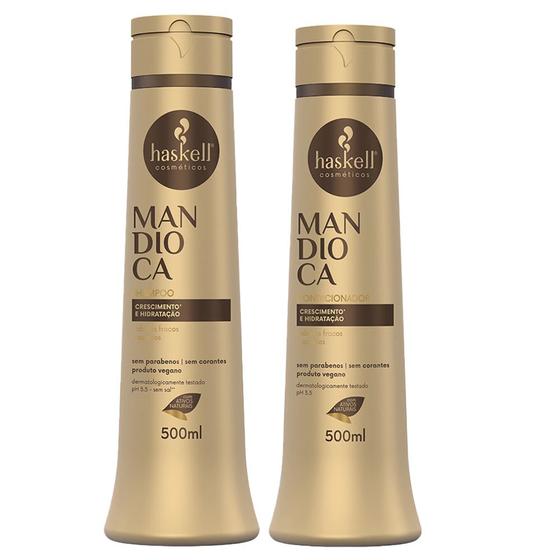 Imagem de Kit Haskell Mandioca Shampoo + Condicionador 500ml