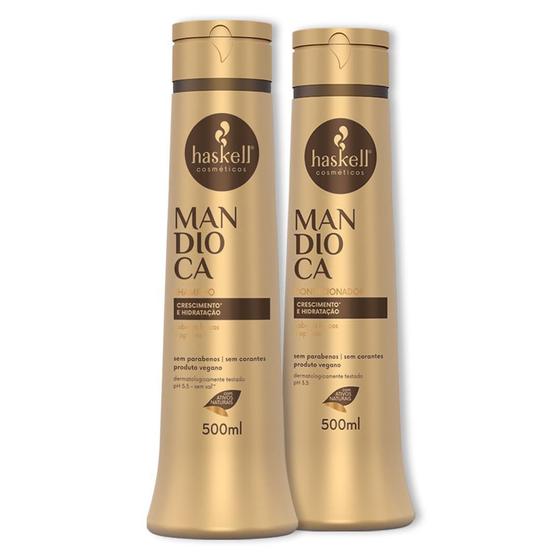 Imagem de Kit Haskell Mandioca Shampoo E Condicionador 500Ml