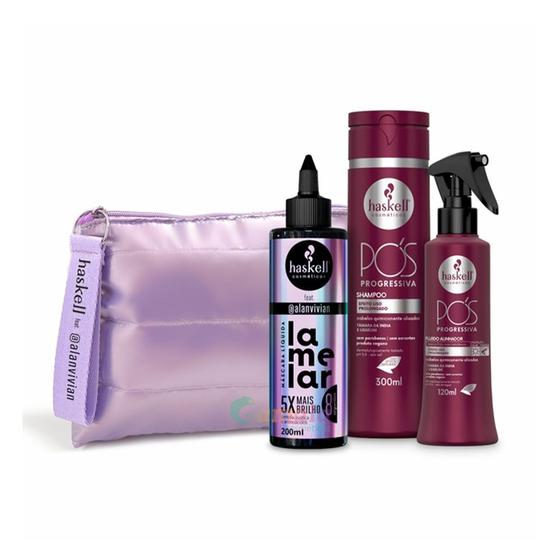 Imagem de Kit Haskell Masc Lamelar + Pós-Progressiva + Necessaire