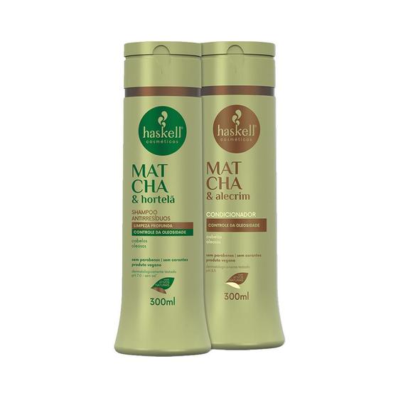 Imagem de Kit Haskell Matcha Shampoo Hortelã E Cond Alecrim 300Ml