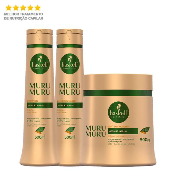 Imagem de Kit Haskell Murumuru 3 Produtos De 500ml/g