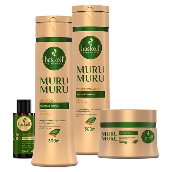 Imagem de Kit Haskell Murumuru Sh. Cond Máscara (300Ml/G) + Seiva 35Ml