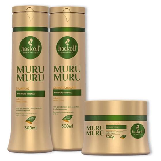 Imagem de Kit Haskell Murumuru Shampoo 300ML 1 Condicionador 300ML 1 Mascara 300ML