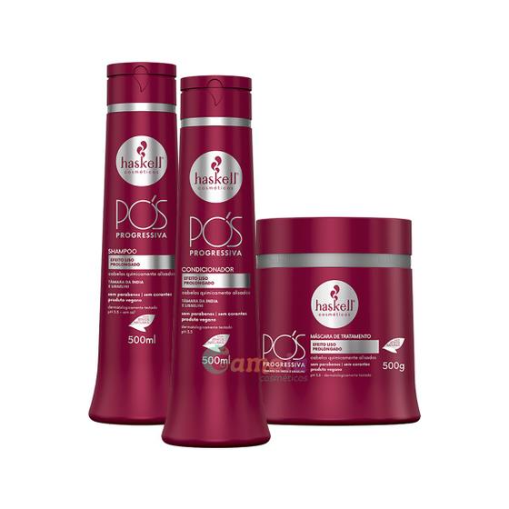 Imagem de Kit Haskell Pós Progressiva Sh Condicionador e Mascara 500ml