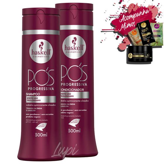 Imagem de Kit Haskell Pos Progressiva Shampoo E Condicionador 300ml