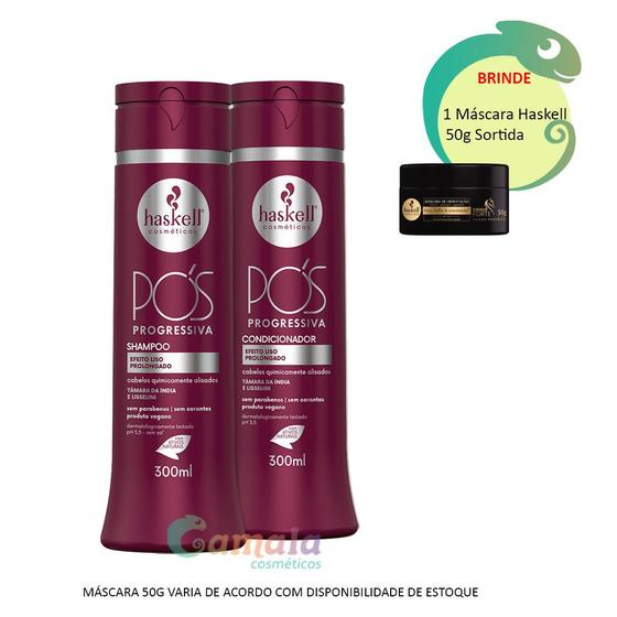 Imagem de Kit Haskell Pós Progressiva Shampoo e Condicionador  300ml