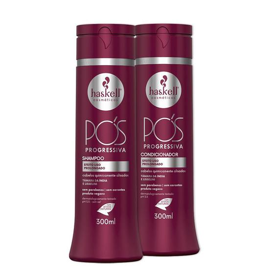 Imagem de Kit Haskell Pós Progressiva Shampoo E Condicionador 300Ml