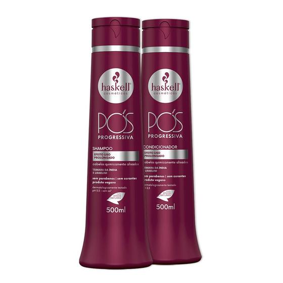 Imagem de Kit Haskell Pós Progressiva Shampoo e Condicionador  500ml