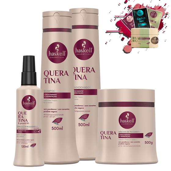 Imagem de Kit Haskell Queratina Sh Cond Mascara 500g + Finalizador