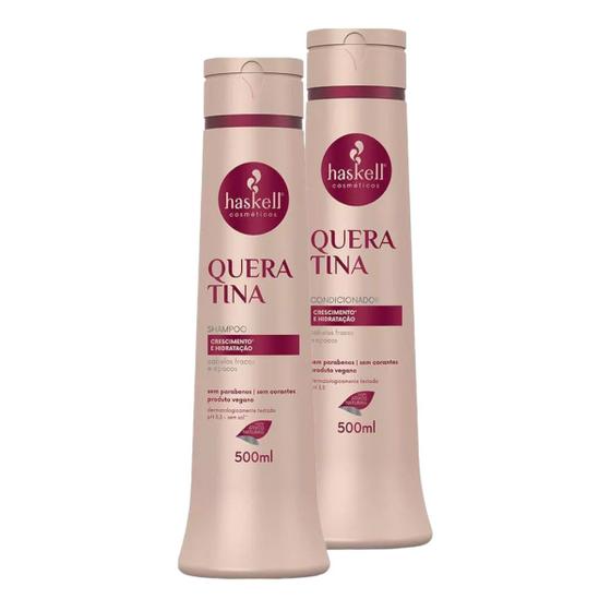 Imagem de Kit Haskell Queratina Shampoo 500ML + 1 Condicionador 500ML