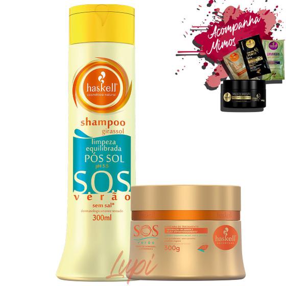 Imagem de Kit Haskell S.O.S Verao Shampoo E Mascara Girassol 300