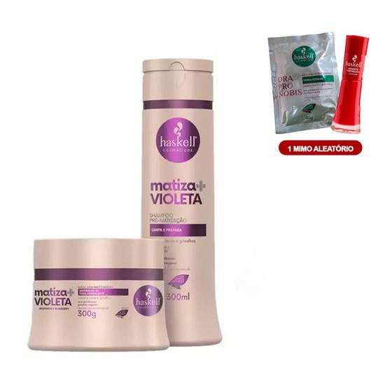 Imagem de Kit Haskell Shampoo E Máscara Matizadora