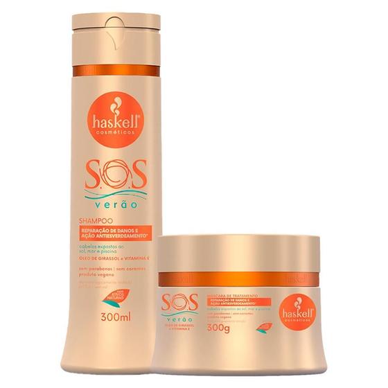 Imagem de Kit Haskell Sos Verao Shampoo Máscara 300G