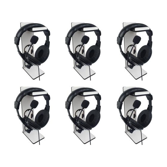 Imagem de Kit Headset Headphone De Mesa suporte organiza conserva e decora