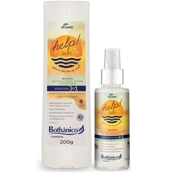Imagem de Kit Help! Sun Máscara 3x1 200g + Spray 4x1 170ml Bothanico