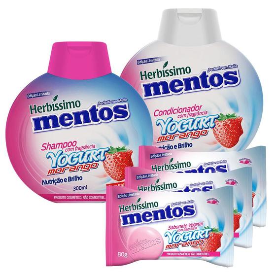 Imagem de Kit Herbissimo Mentos Yogurt Morango -  c/5 unidades