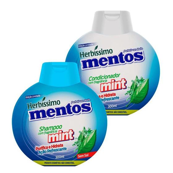 Imagem de Kit Herbíssimo Shampoo e Condicionador Mentos Mint 300ml