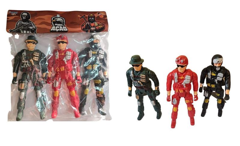 Kit Heróis em Ação Infantil 3 Bonecos Brinquedo - Company kids ...