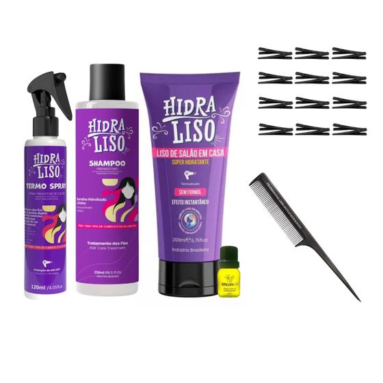 Imagem de Kit Hidra Liso Progressiva De Chuveiro Shampoo + Spray