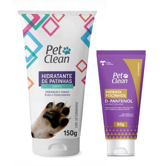 Imagem de Kit Hidrante Patinhas + Hidratante Focinho para Cães Pet Clean