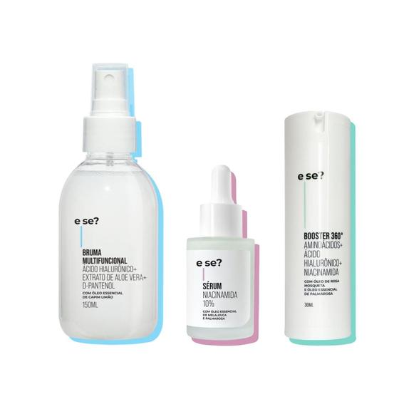 Imagem de Kit Hidrata - Hidratante Booster 360º 30ml + Sérum Niacinamida 10% 30ml + Bruma Multifuncional 150ml