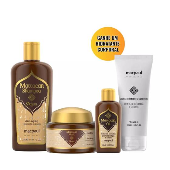 Imagem de Kit Hidratação Edição Especial Marrocan Argan Oil Macpaul