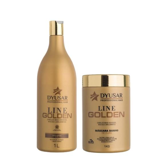 Imagem de Kit Hidratação Line Golden Shampoo + Máscara 1Kg DYUSAR