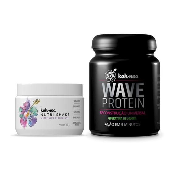 Imagem de Kit Hidratação Nutrishake e Reconstrução Wave Protein Kah-Noa