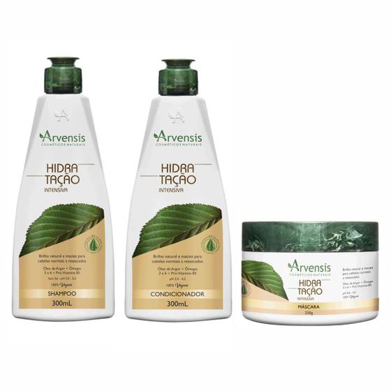 Imagem de Kit Hidratação Shampoo Condicionador Máscara 250g Arvensis