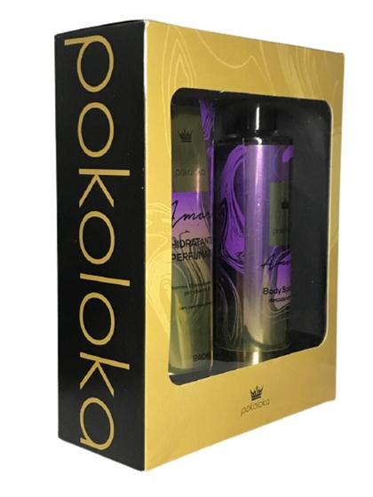 Imagem de kit Hidratante Amore - Pokoloka - hidratante corporal 240ml + body splash 250ml