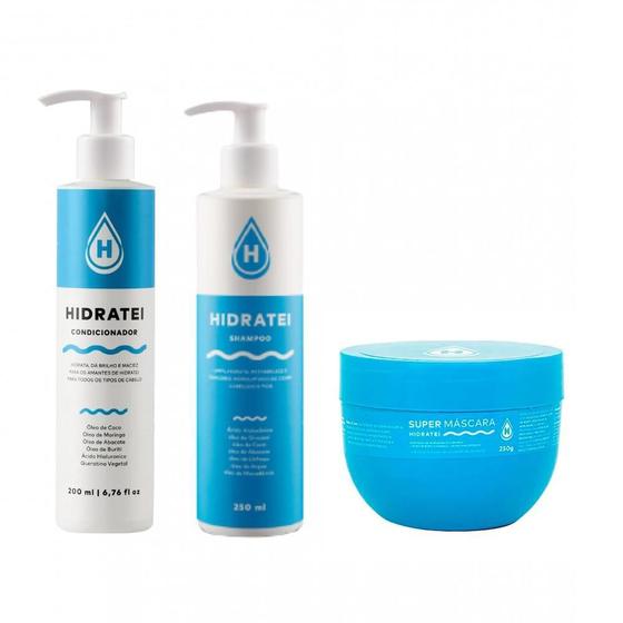 Imagem de Kit Hidratei Shampoo 250G+ Condicionador 200G + Máscara 250G