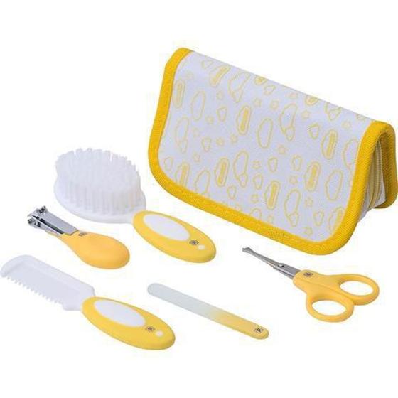 Imagem de Kit Higiene 5 Peças Com Nécessaire - Amarelo - Pimpolho